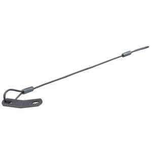 3/64IN DIAMETER X 8IN LENGTH STEEL LANYARD W/ TAB